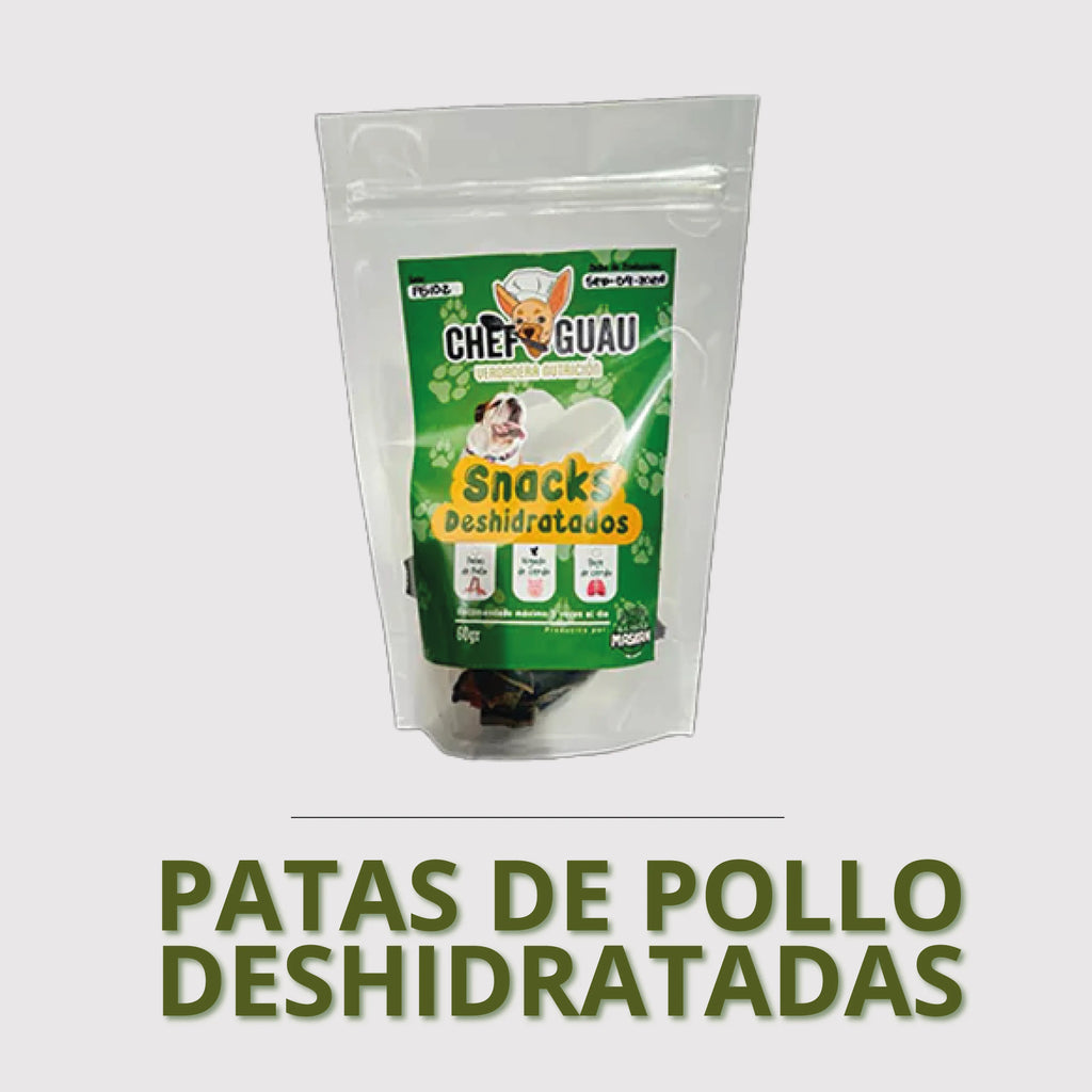 Patas de pollo deshidratadas